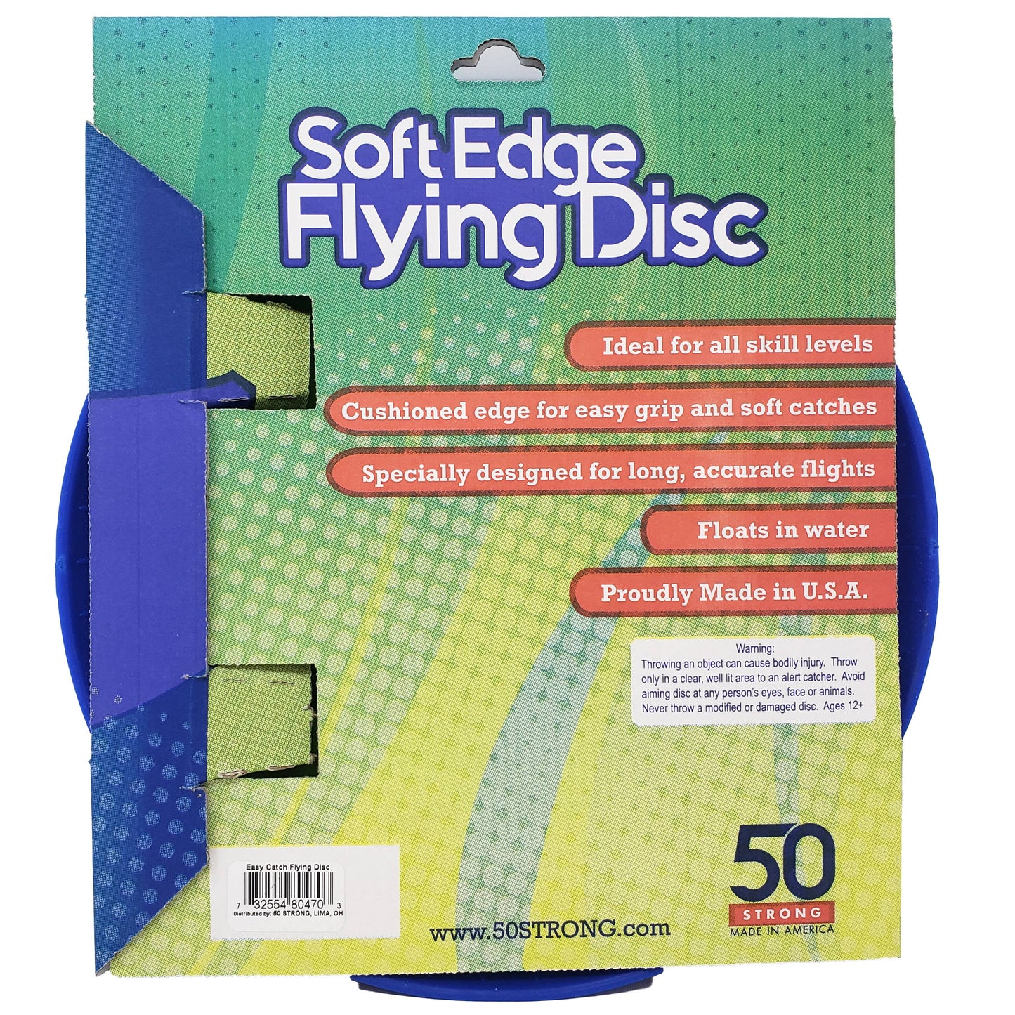 Outdoor Soft Edge Flying Disc, Floats in Water and Great for Lawn Games!
