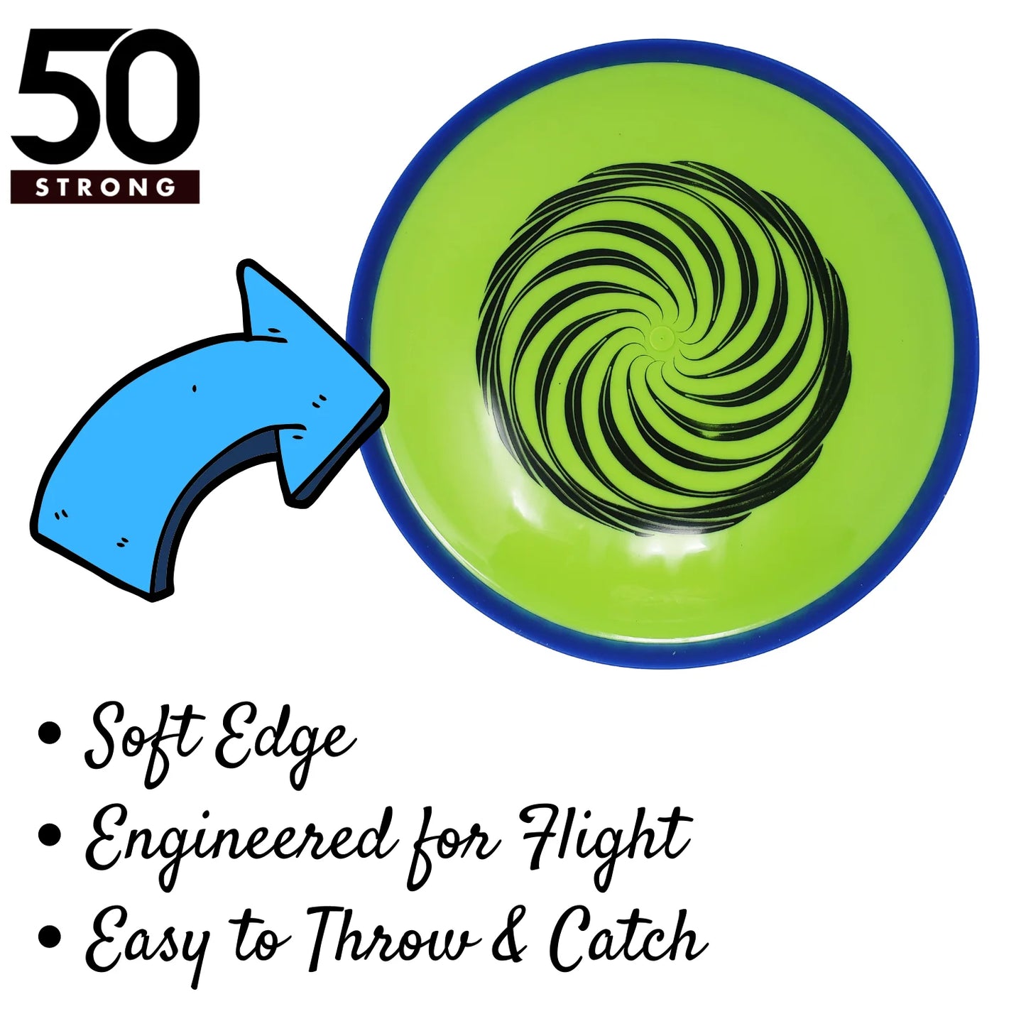 Outdoor Soft Edge Flying Disc, Floats in Water and Great for Lawn Games!