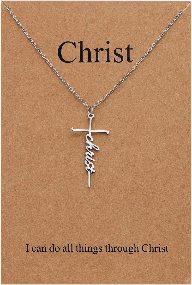 Faith Cross Necklace for Women Religious Gifts for Women Christian Jewelry Gifts for Women