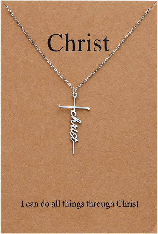 Faith Cross Necklace for Women Religious Gifts for Women Christian Jewelry Gifts for Women