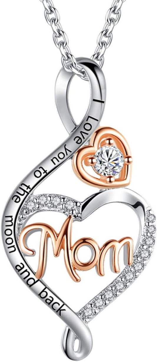 Best Gifts for Women,Sterling Silver Mom Grandma Necklace, Birthday Mothers Day Valentine'S Day Jewelry Gifts for Mom Grandma Wife from Daughter Son