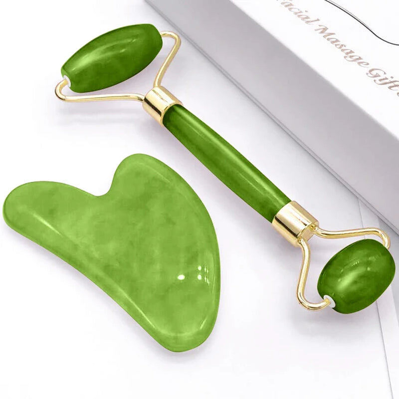 Natural Massager for Face Gouache Scraper for Face Massager Jade Roller Guasha Scraper for Face Microniddle Roller Face Gua Sha