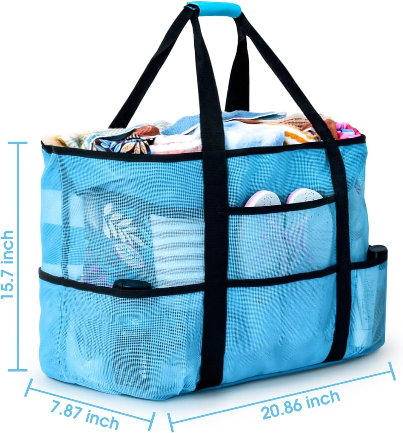 Beach Bag, Extra Large Beach Bags for Women Waterproof Sandproof, Mesh Beach Tote Bags Travel Pool Bag