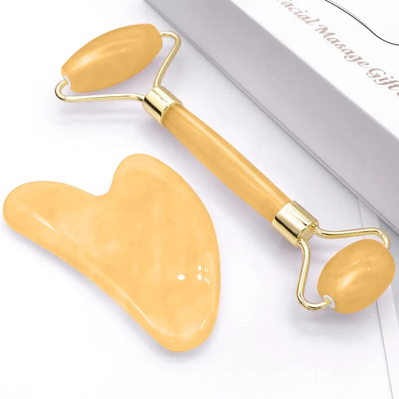 Natural Massager for Face Gouache Scraper for Face Massager Jade Roller Guasha Scraper for Face Microniddle Roller Face Gua Sha