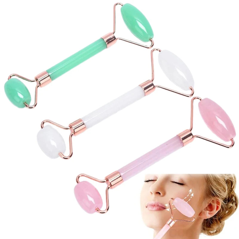 Natural Massager for Face Gouache Scraper for Face Massager Jade Roller Guasha Scraper for Face Microniddle Roller Face Gua Sha