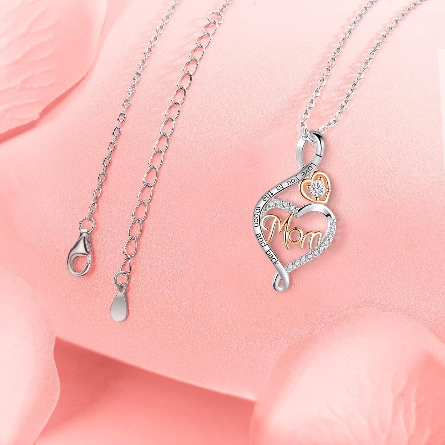 Best Gifts for Women,Sterling Silver Mom Grandma Necklace, Birthday Mothers Day Valentine'S Day Jewelry Gifts for Mom Grandma Wife from Daughter Son