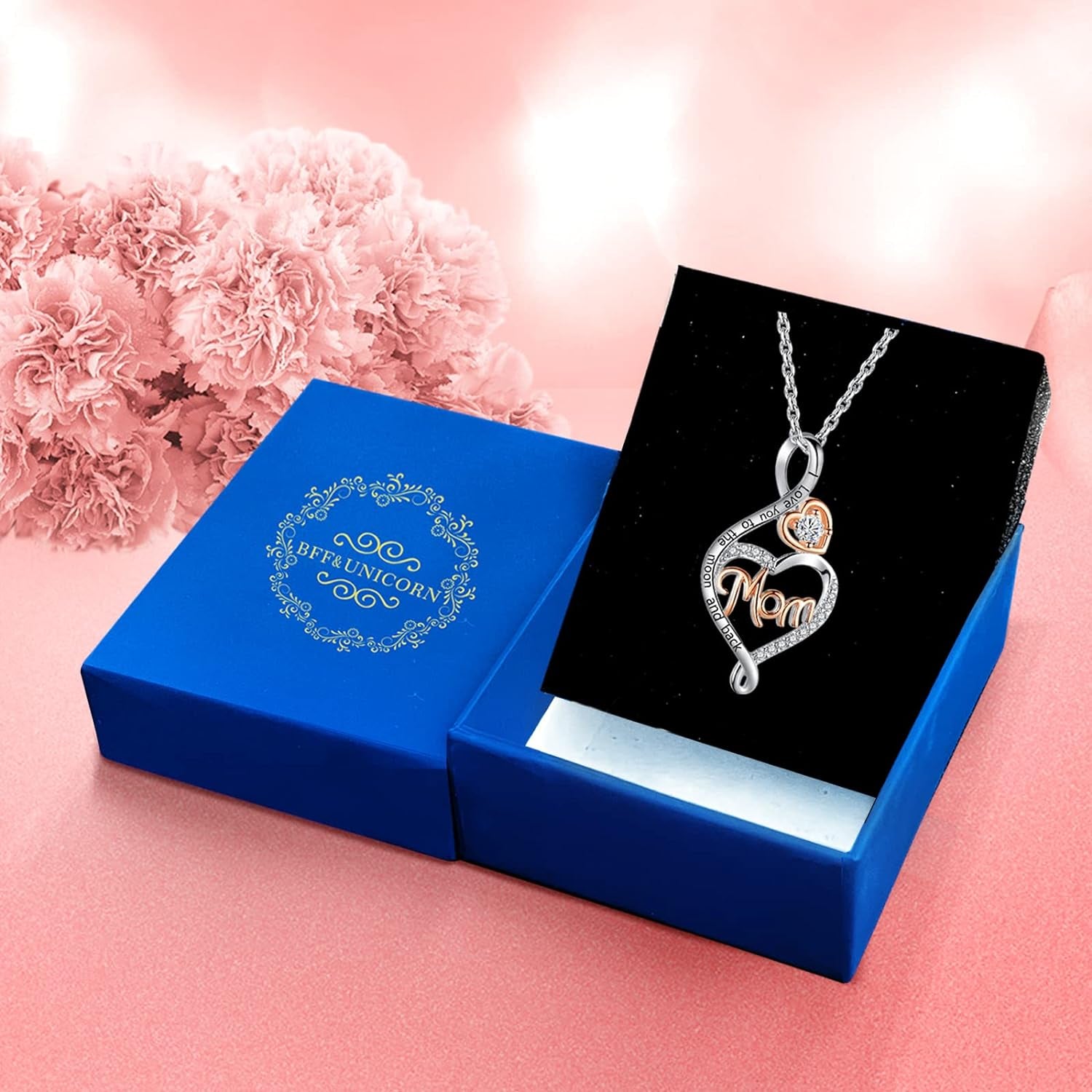 Best Gifts for Women,Sterling Silver Mom Grandma Necklace, Birthday Mothers Day Valentine'S Day Jewelry Gifts for Mom Grandma Wife from Daughter Son