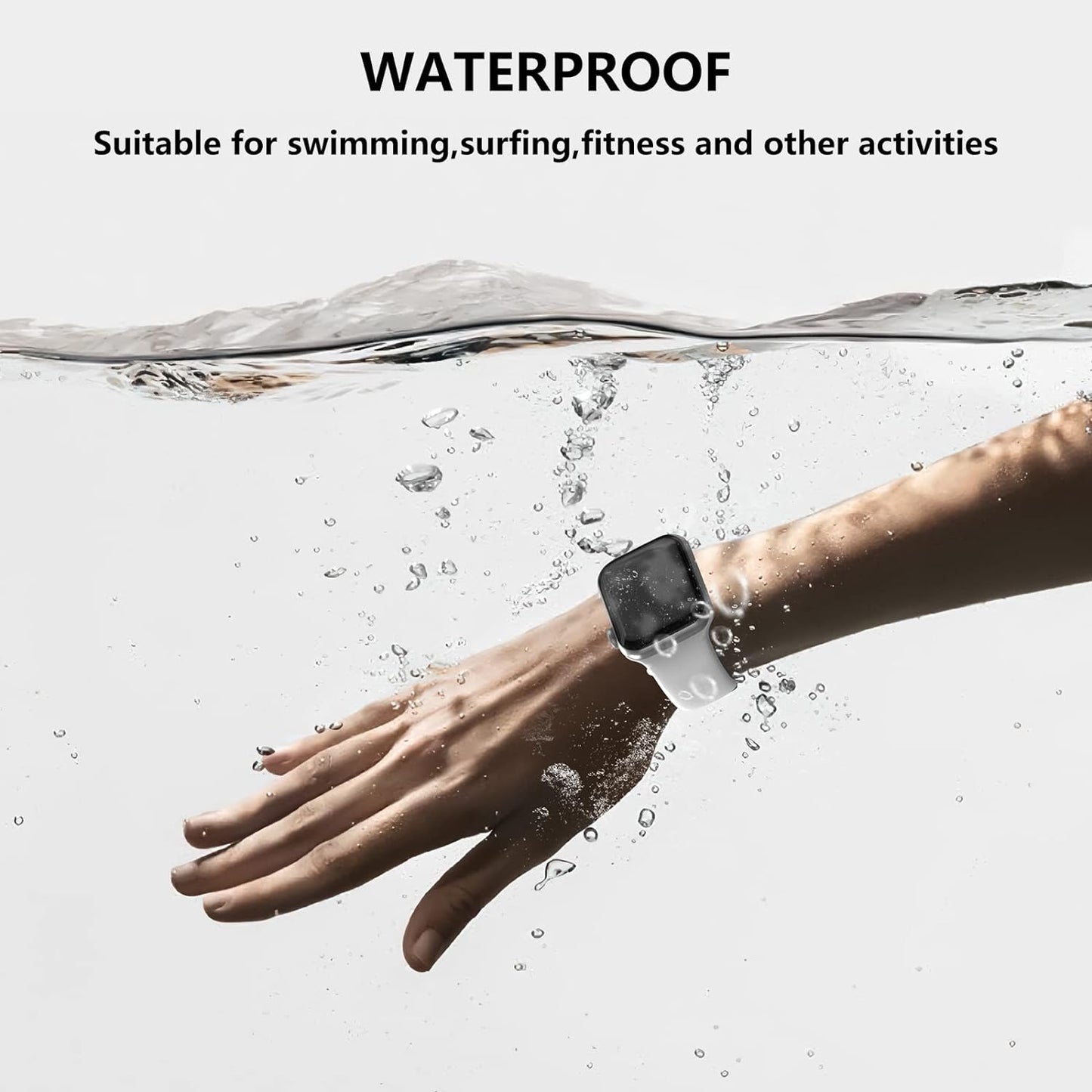 Sport Bands Compatible with Apple Watch Bands 38Mm 40Mm 41Mm 42Mm 44Mm 45Mm 49Mm,Soft Silicone Waterproof Strap for Iwatch Ultra2 Series 9 Ultra 8 7 6 5 4 3 2 1 SE Women Men