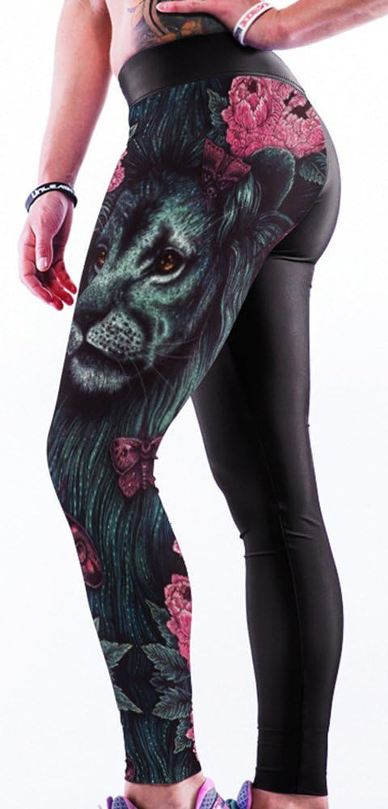 Women'S Fitness Hihg Waist Yoga Pants Printed Stretch Ankle Legging